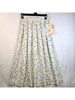 Vintage 80s Pendleton Polka Dot Midi Skirt 6 White Gray Twee Rockabilly Retro